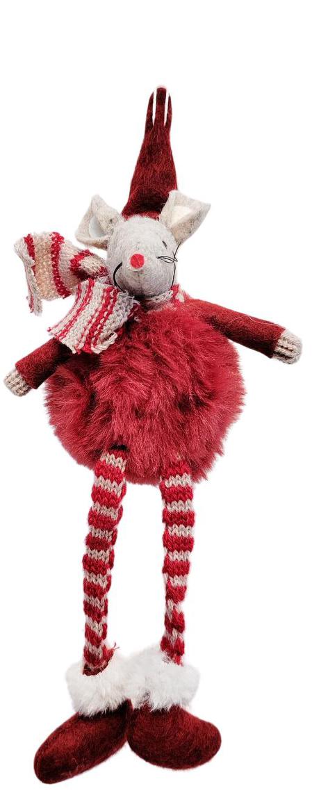 Fluffy Mouse Red 17cm
