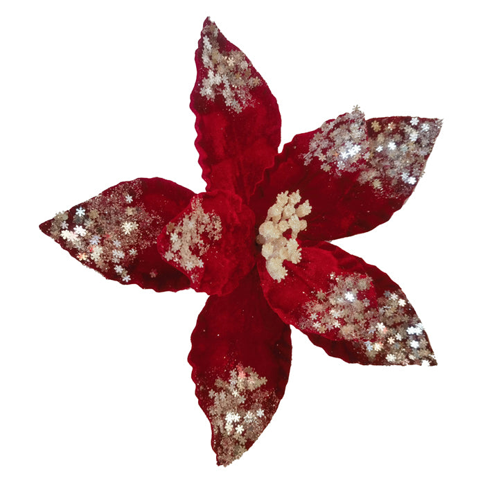 Clilp On Fabric Ponsttia Red Wht