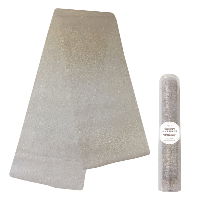 Glitter Mesh Runner 200cm Gold