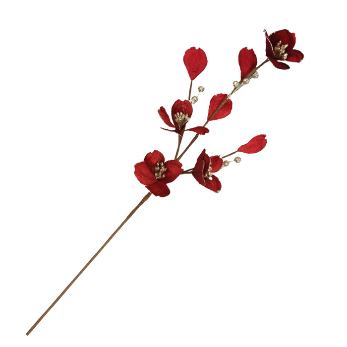 Velvet Petal Spray Red