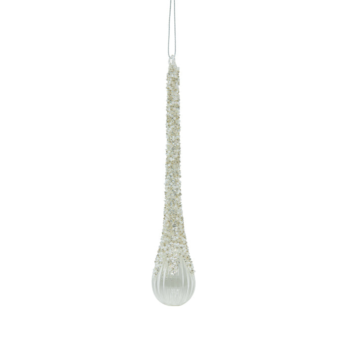 Glass White Icicle Dec Wide