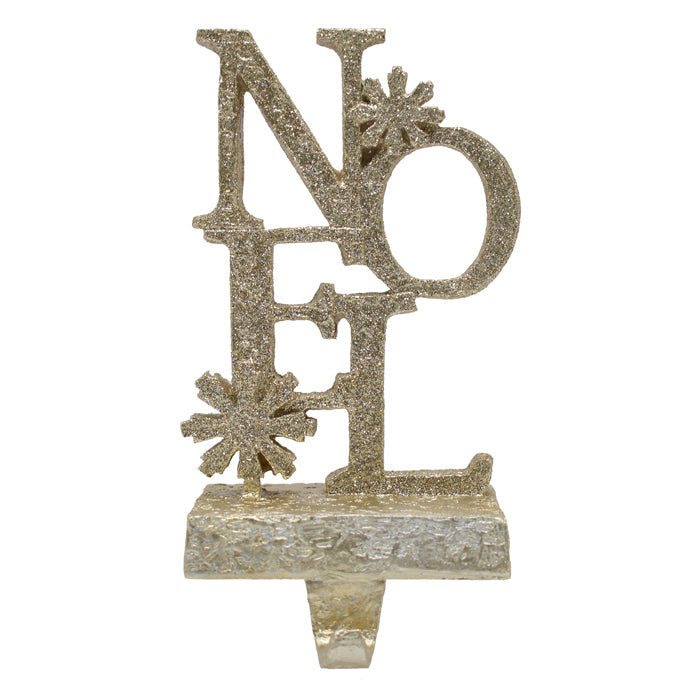 Resin Stocking Holder Noel Champagne