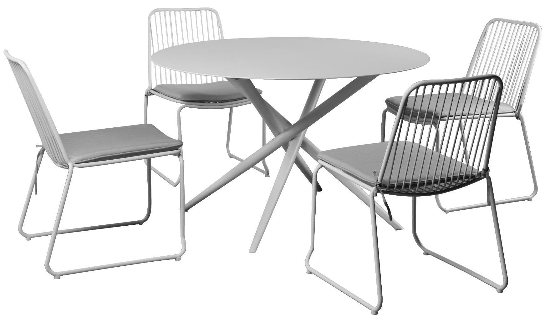 Villa Dining Chair with Cushion - White