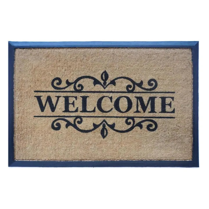 Welcome Coir & Rubber Doormat
