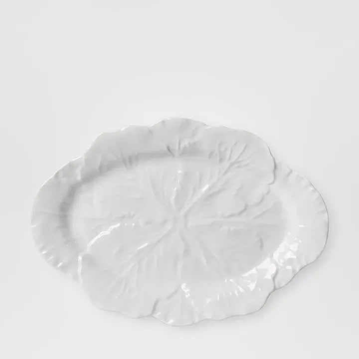 Luxe Cabbage Leaf Oval Platter