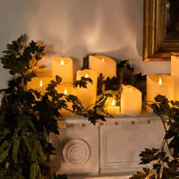 LED Battery Operated Wax Flameless - White 15cm