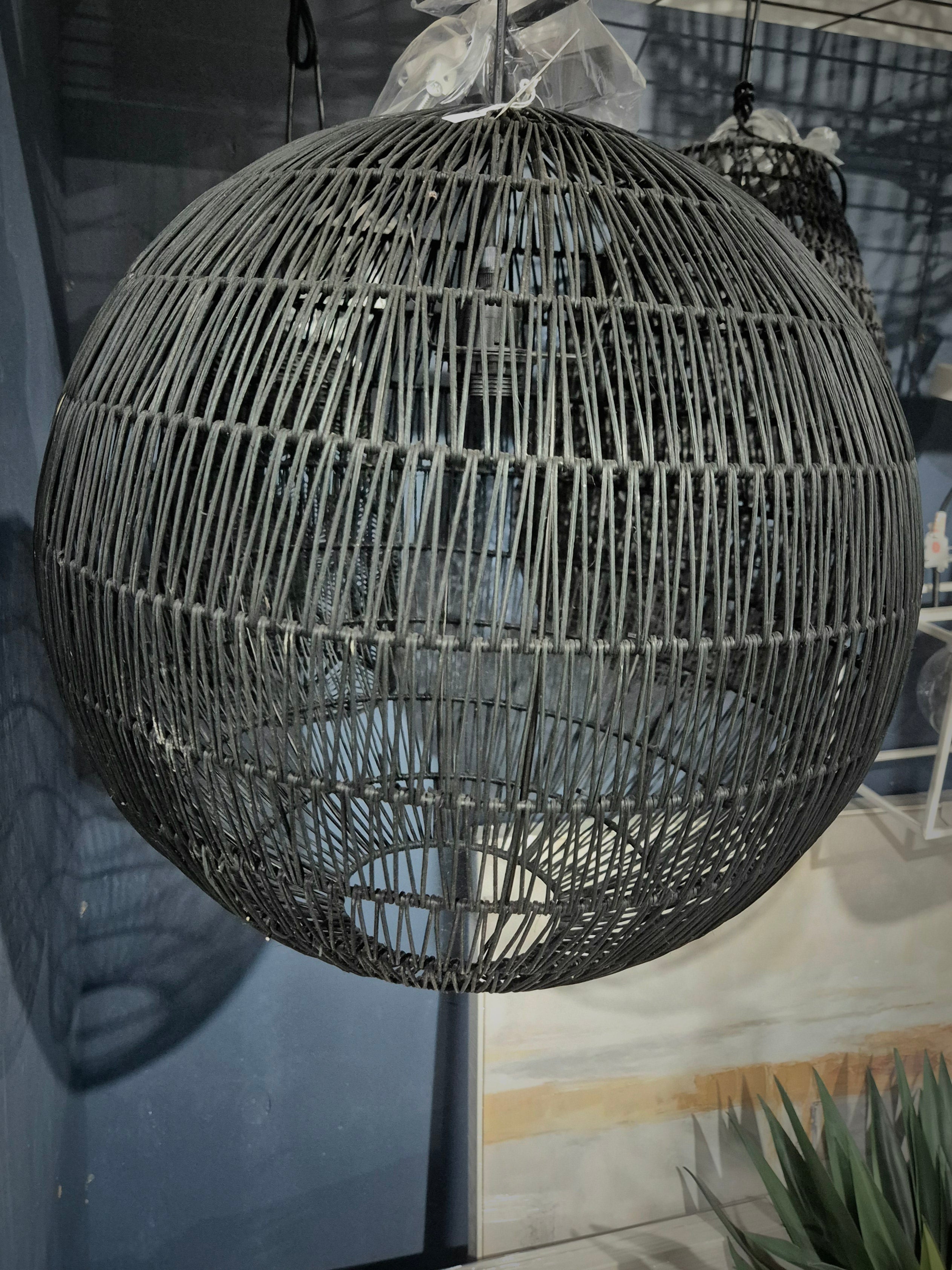 Kudu Round Light Shade - Black