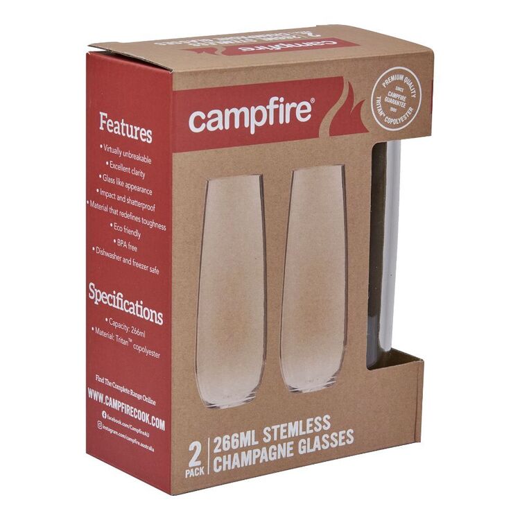 Campfire 266ml Stemless Champagne Glasses 2Pack