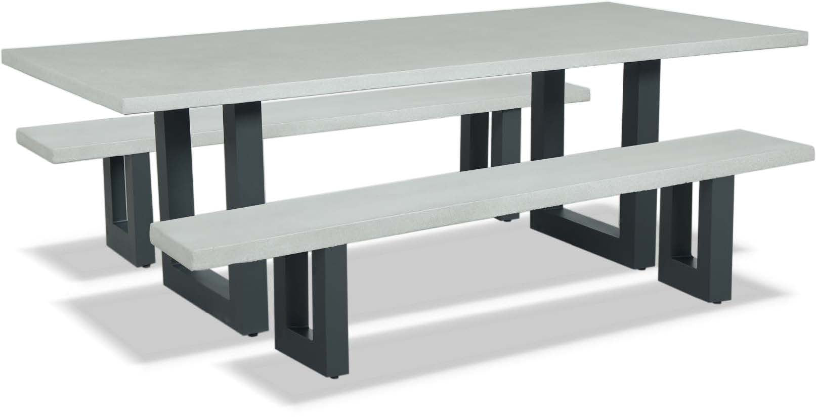 Concrete Dining Bench - Industrial