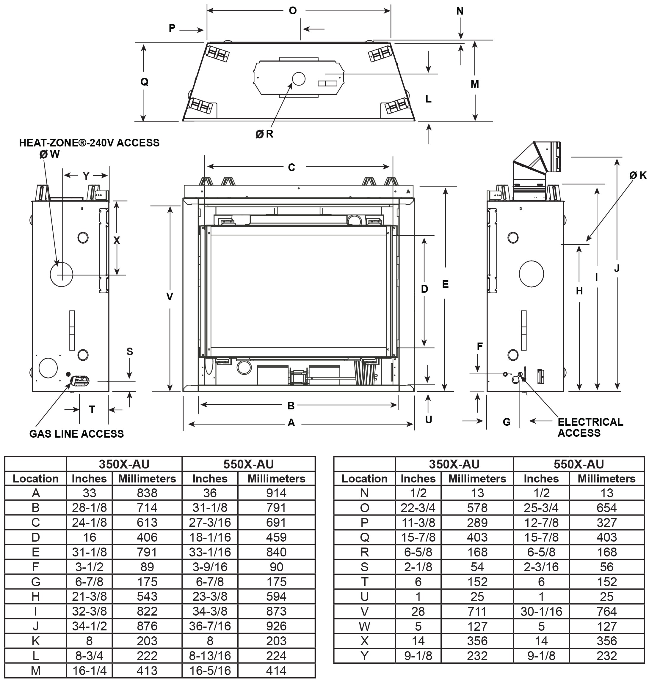 Heat n Glo 3X Inbuilt Gas Heater