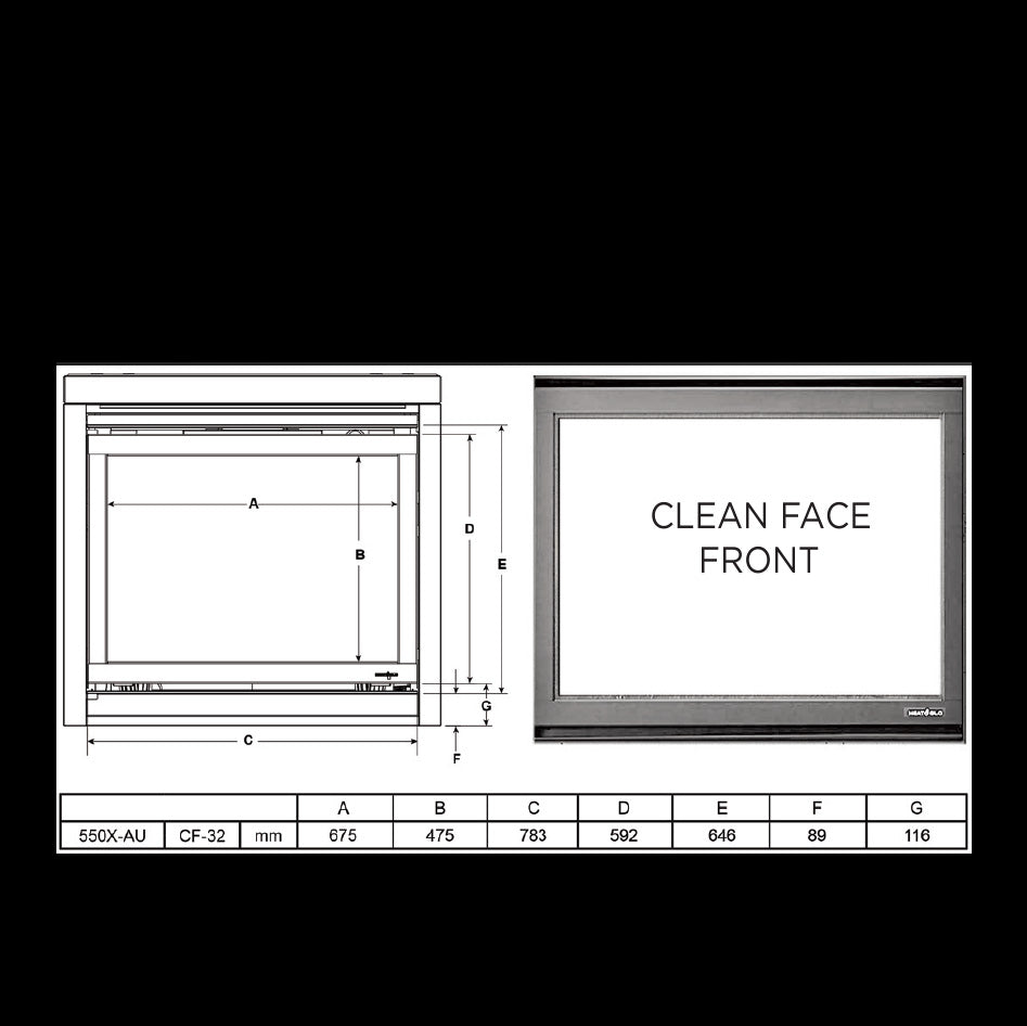 Heat n Glo 5X Inbuilt Gas Heater