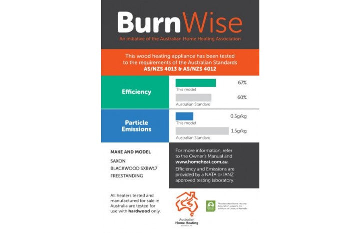 Saxon Blackwood Freestanding Wood Heater