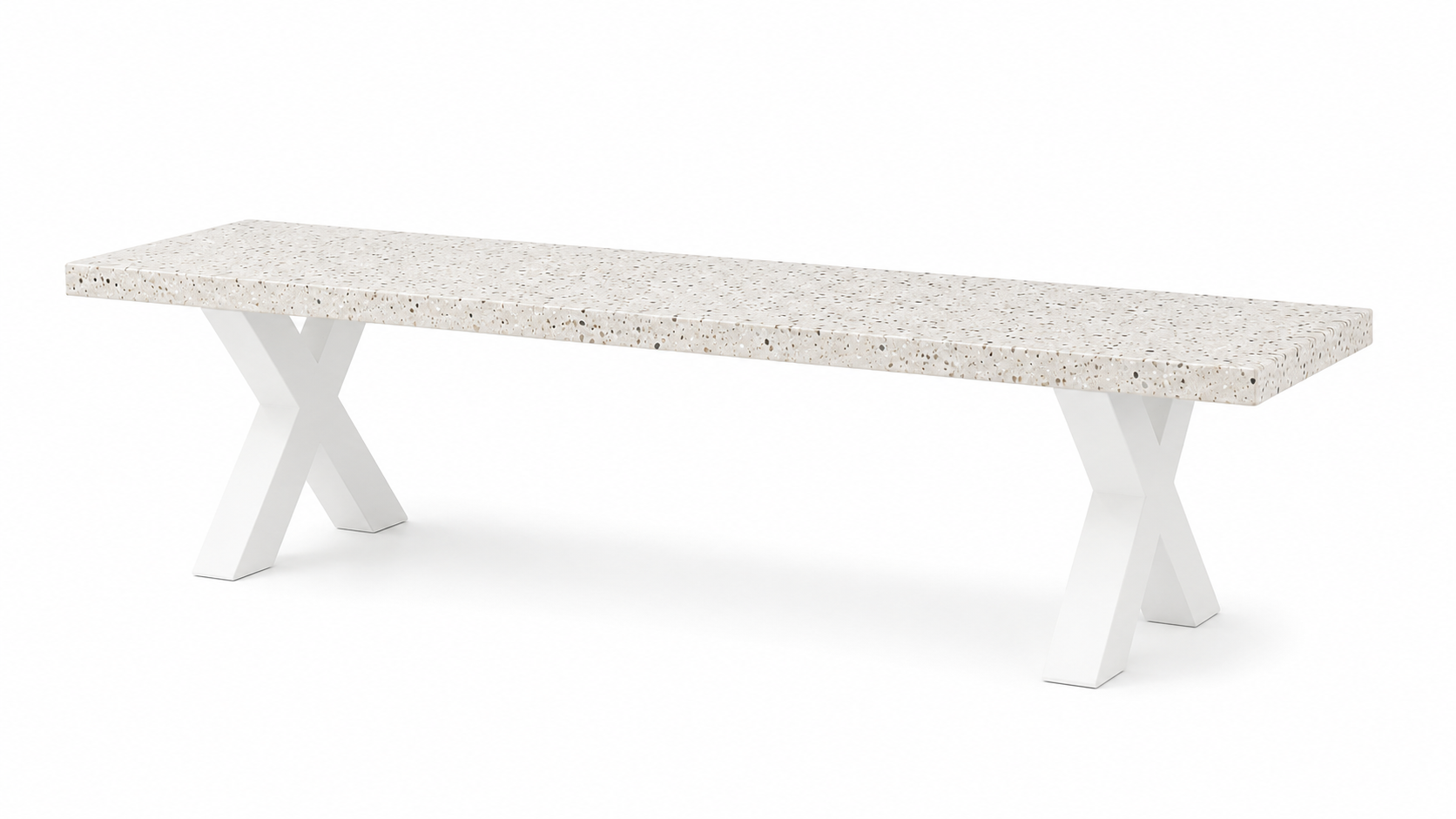 Bench - Terrazzo 'X' Leg