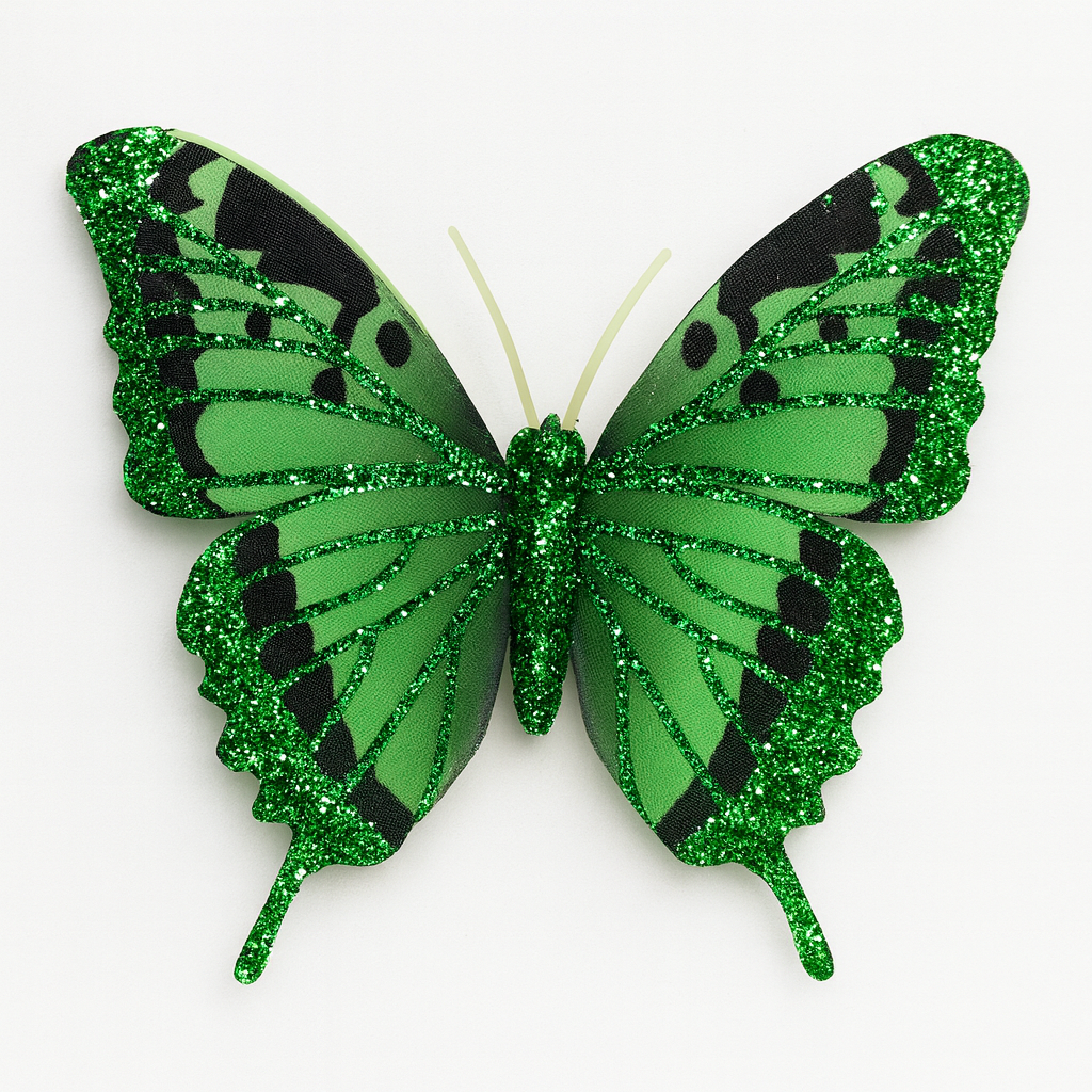 Feather Butterfly Emerald Green