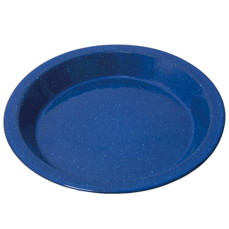 26cm Enamel Flat Plate - Navy