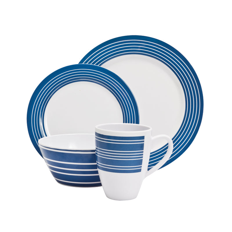 Campfire 16 Piece Melamine Dinner Set - Nautical