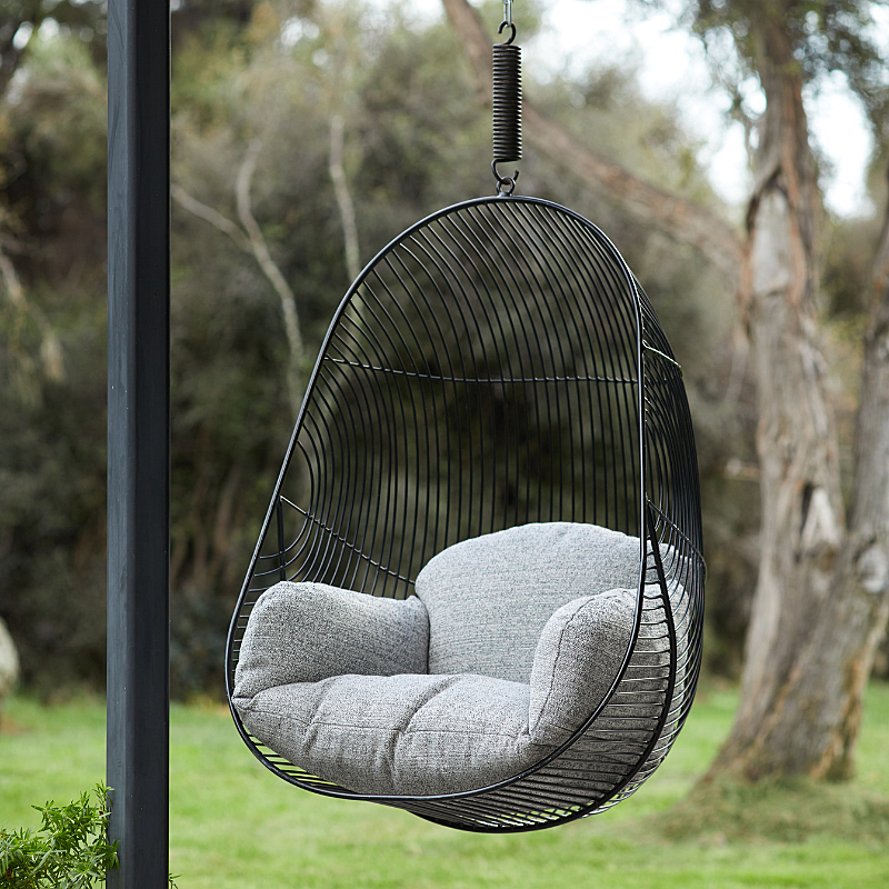 Hokianga Hanging Chair/Stainless Steel - Black