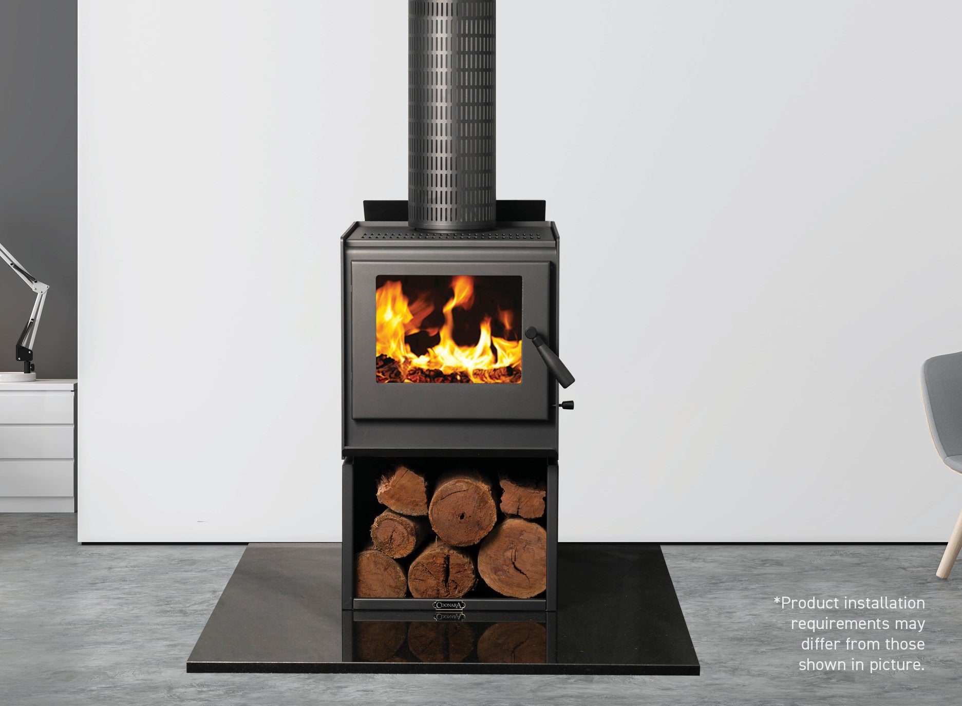 Coonara Aussie Radiant Stacker - Freestanding Wood heater plus Trivet
