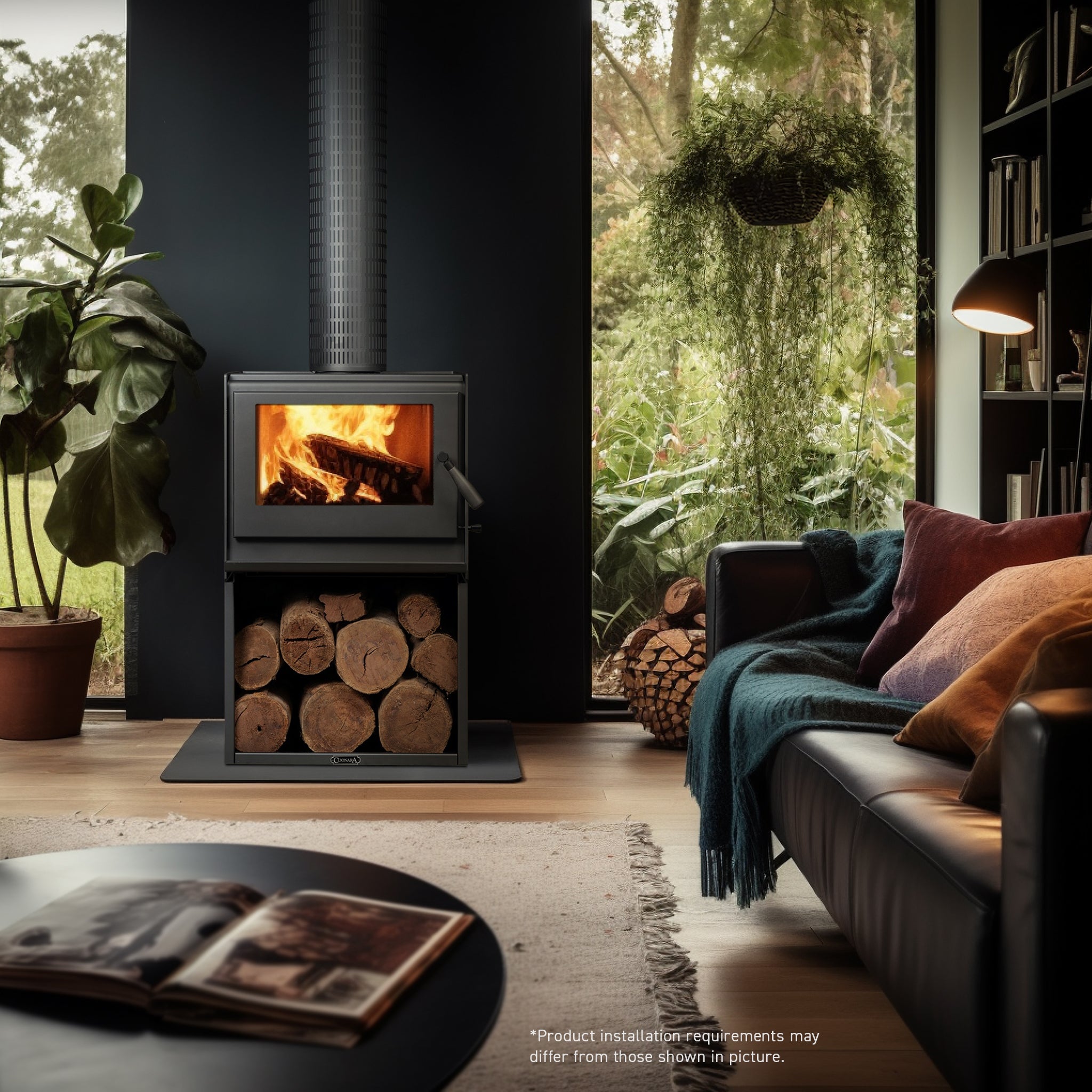 Coonara Aussie Radiant Stacker - Freestanding Wood heater plus Trivet
