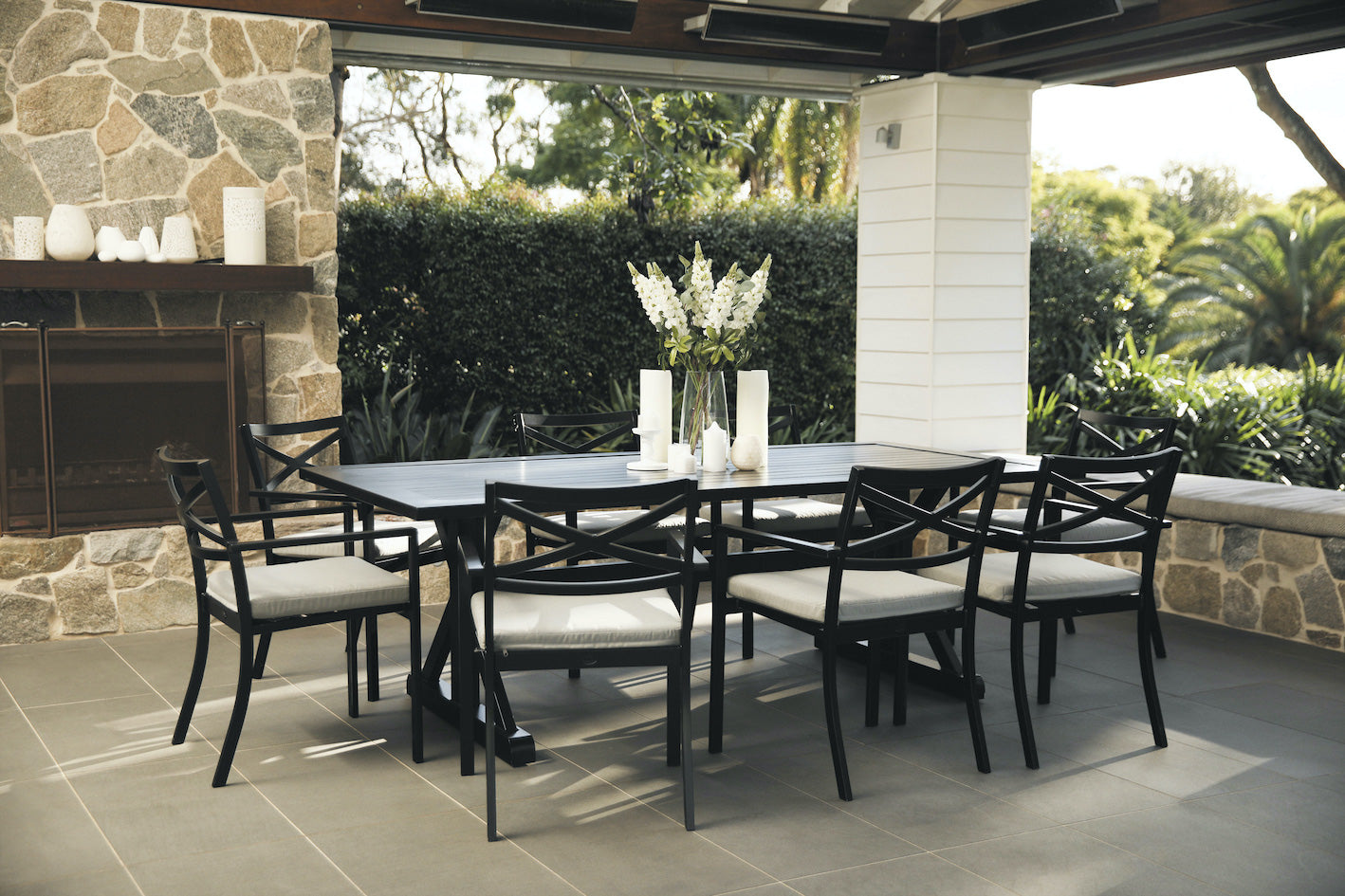 Hamptons 9pc Dining Setting