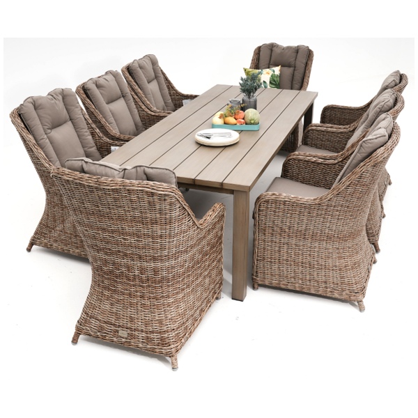 Lusen Weave 9pc Dining Setting