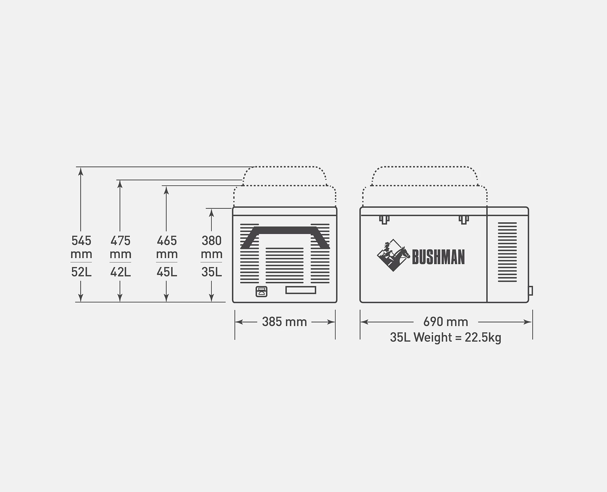 Bushman Fridge 35-52L