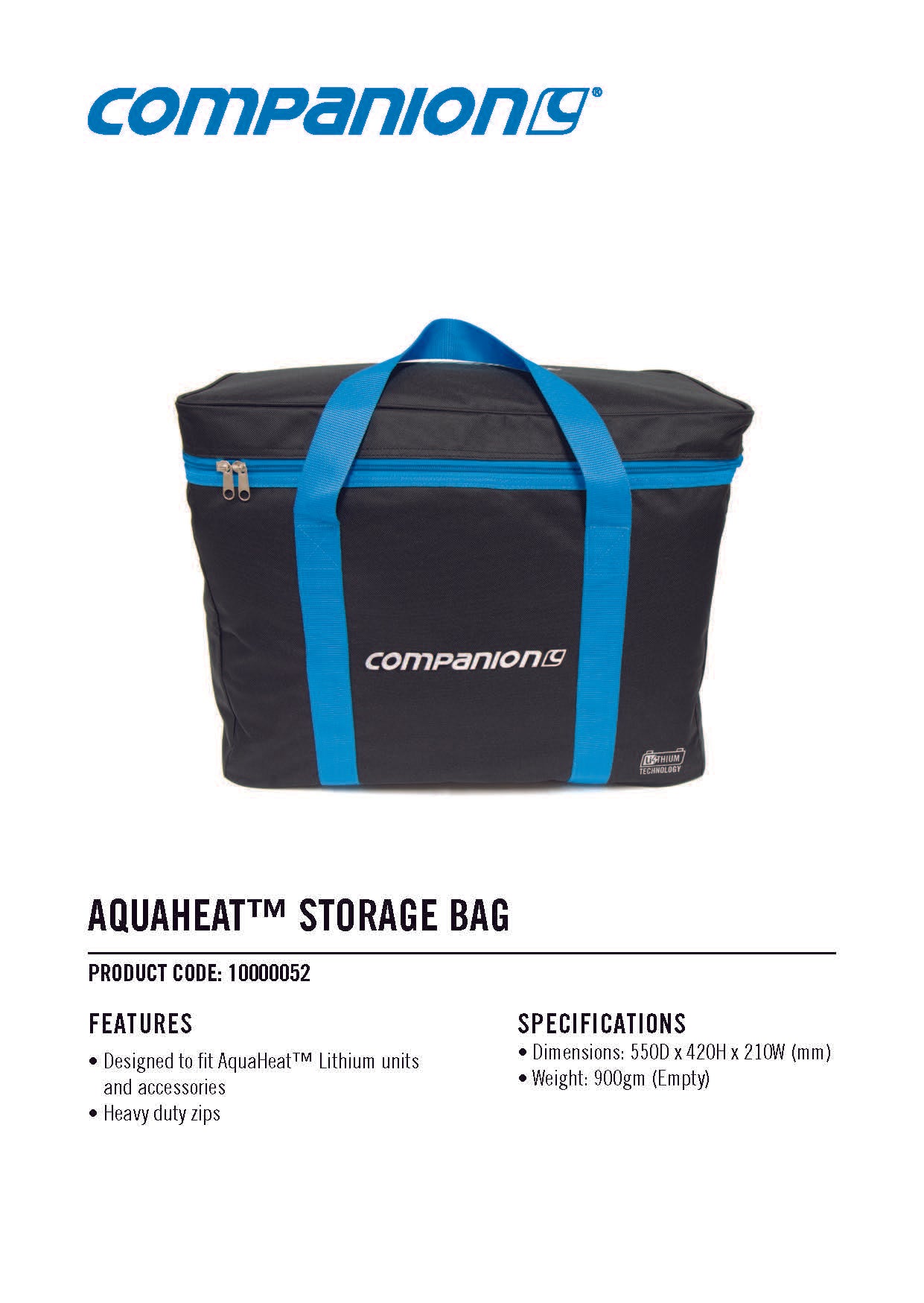 Companion Aeroheat/Aquaheat Carry Bag