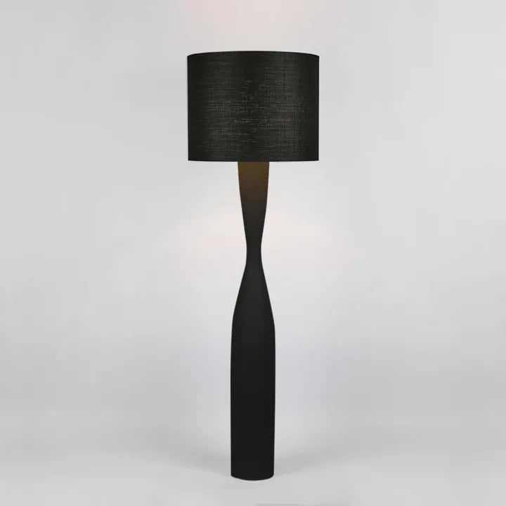 Callum Black Floor Lamp Base with Shade.