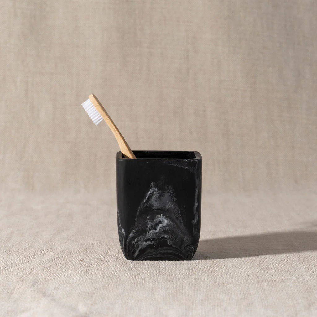 Saarde Resin Toothbrush Holder -  Ash