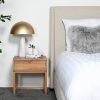 Tibetan Fur Cushion - Grey Snowflake - Square