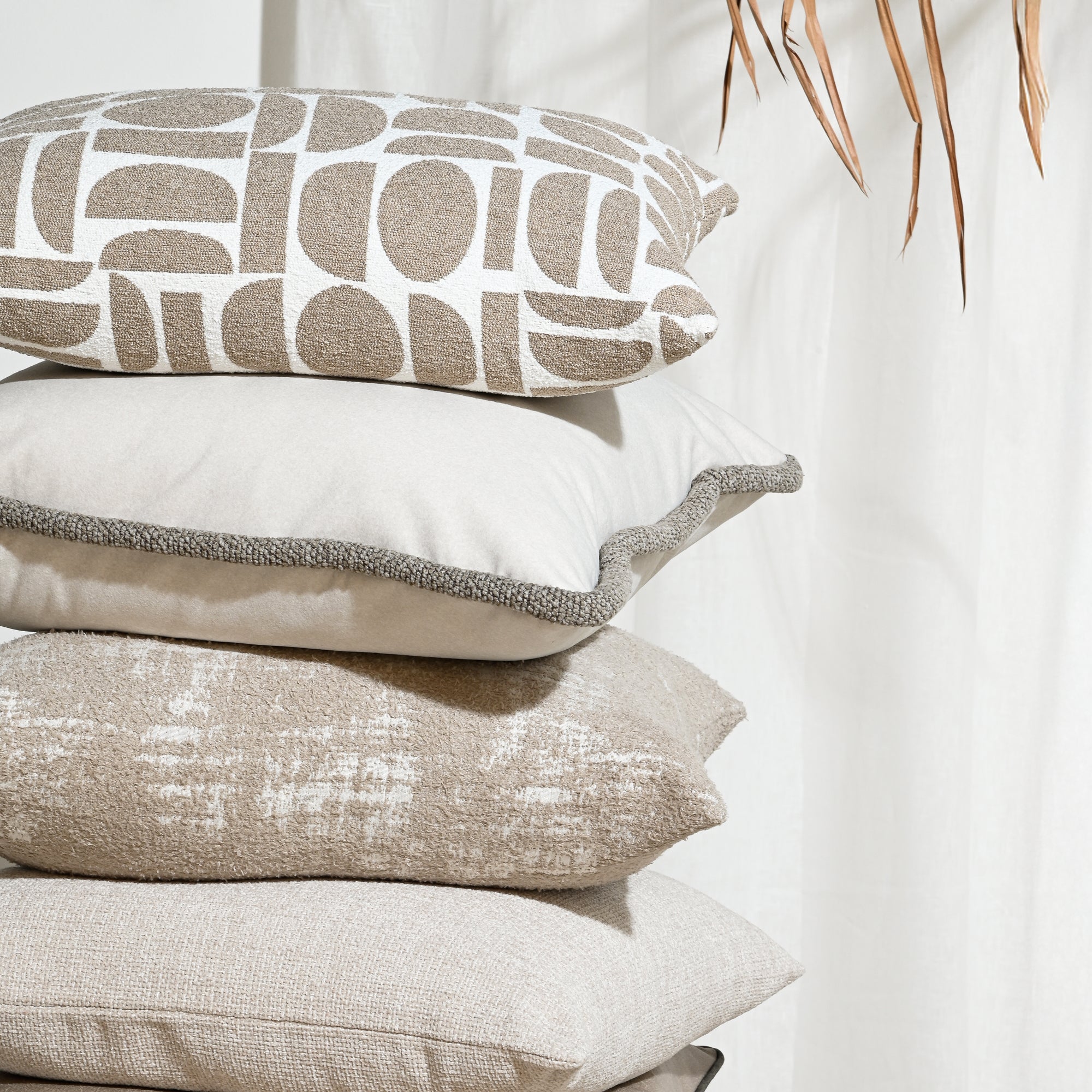 Stormy Oat Cushion - Square