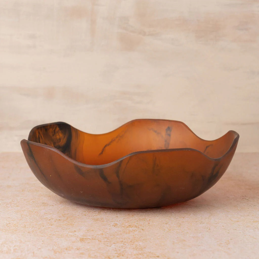 Saarde Resin Salad Bowl - Earth