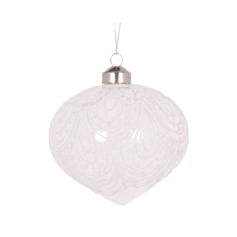 Clear Piped Lace Onion Bauble