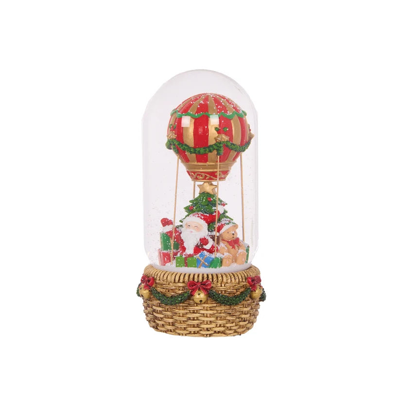 23cm Hot Air Balloon Snow Globe