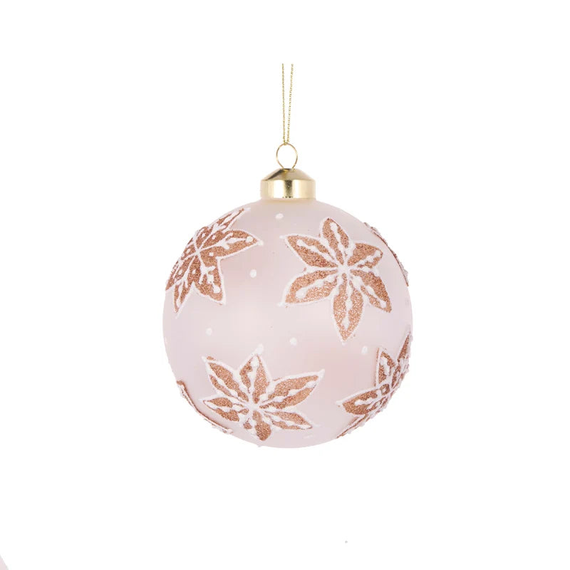 Frosted Gingerbread Snowflake Bauble