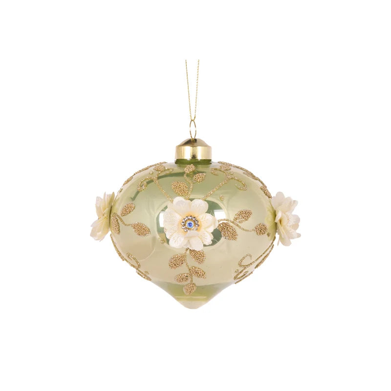Green Embelished Garden Onion Bauble