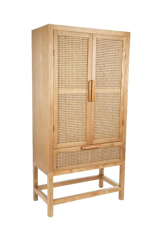 Mulberry Rattan Cabinet with Drawer