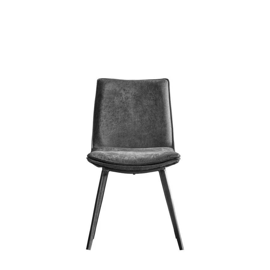 Hinks Dining Chairs - Faux Grey Leather