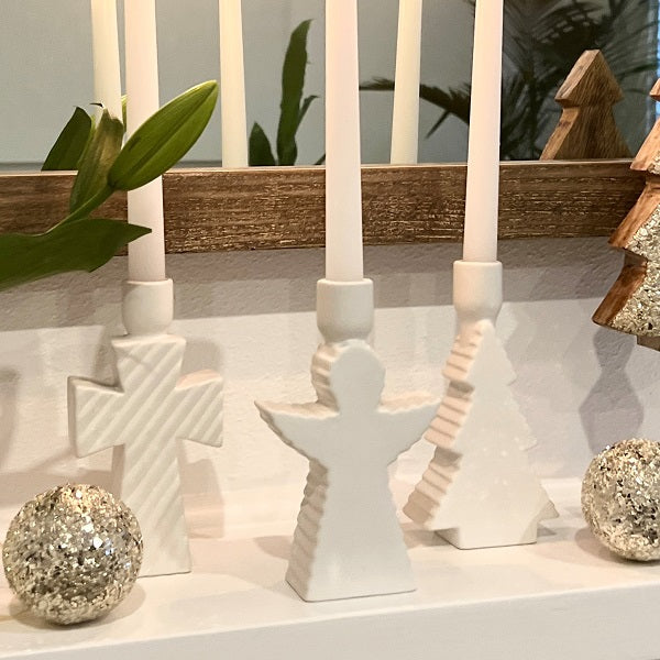 Lucia Ribbed Candle Holders