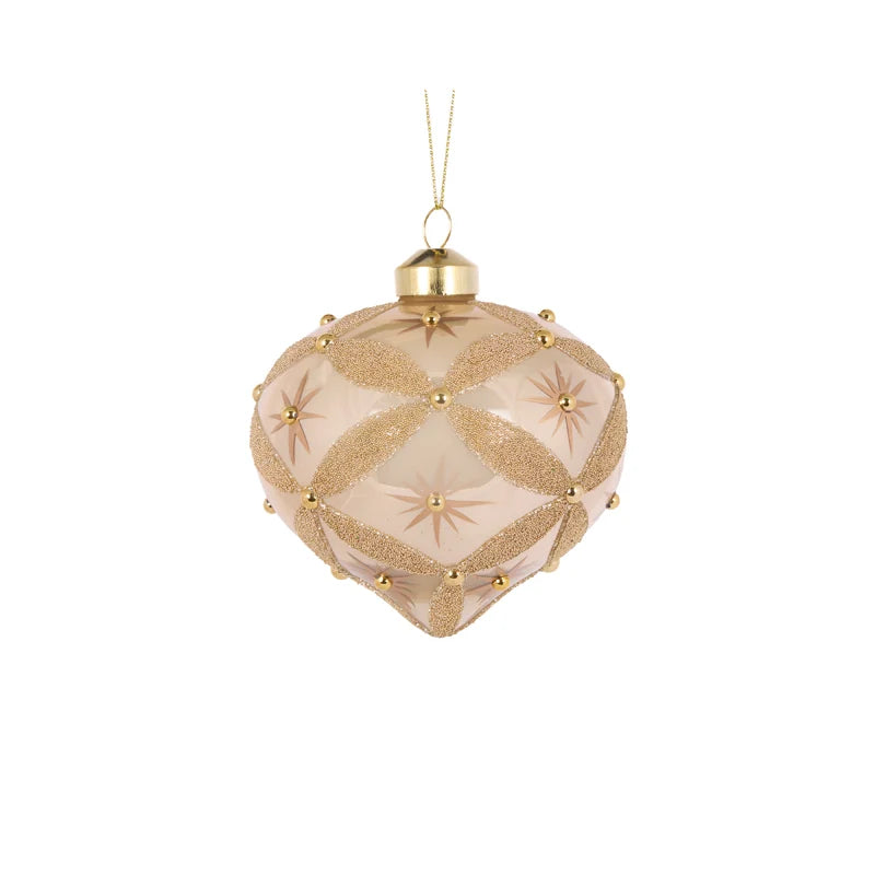 Champagne Glimmer Onion Bauble