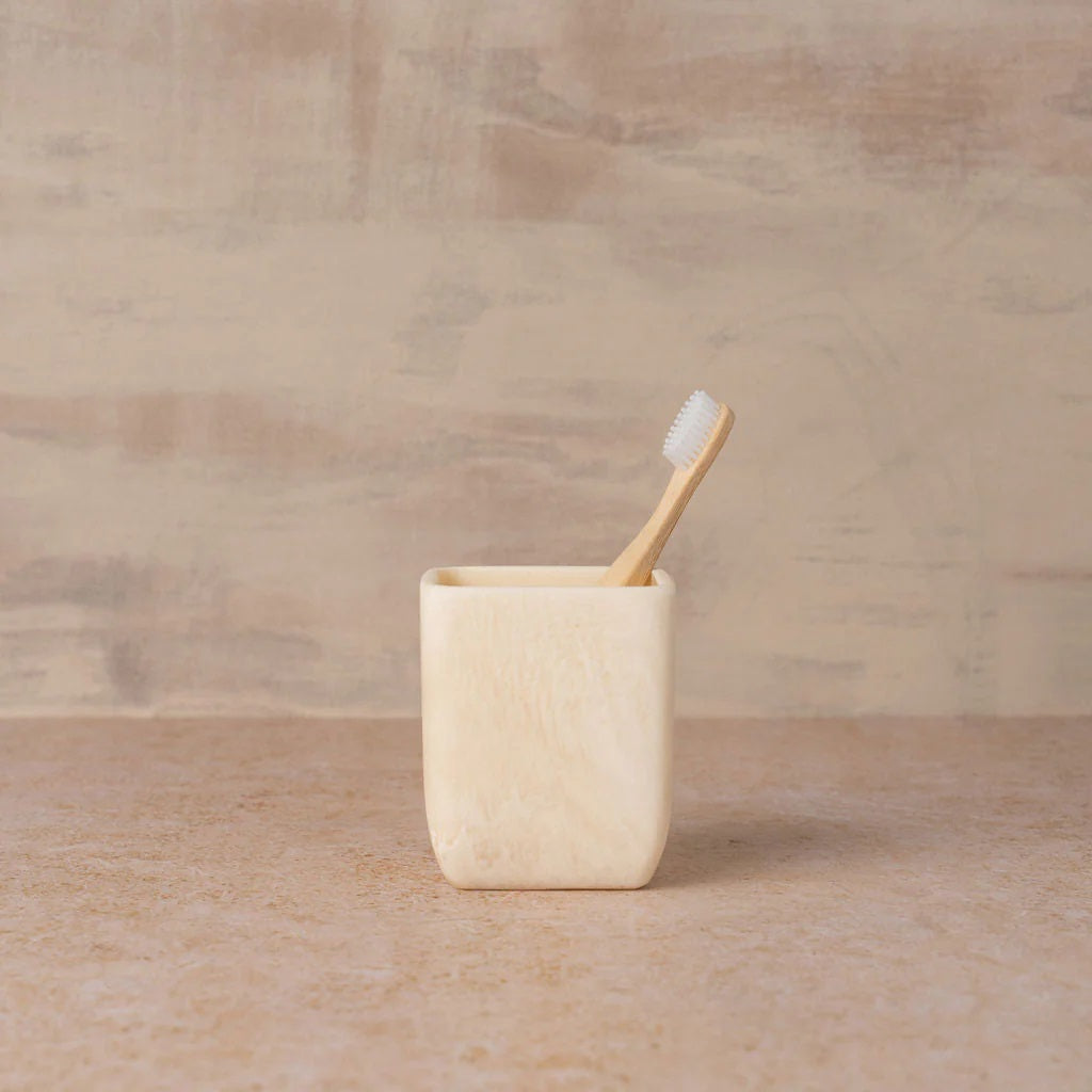 Saarde Resin Toothbrush Holder - Marshmallow