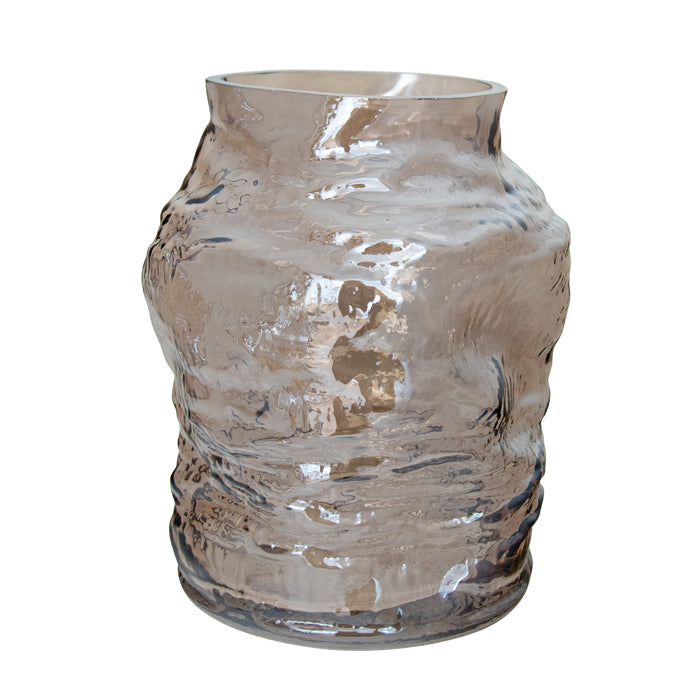 Holland Glass Champagne Irregular Vase – Large