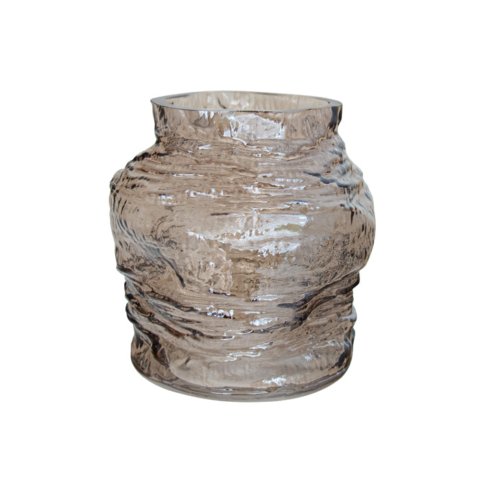 Holland Glass Champagne Irregular Vase – Small