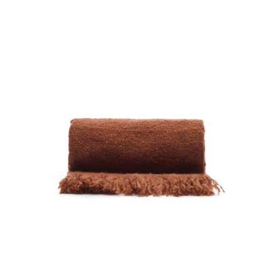 SALION Blanket Terracotta Boucle