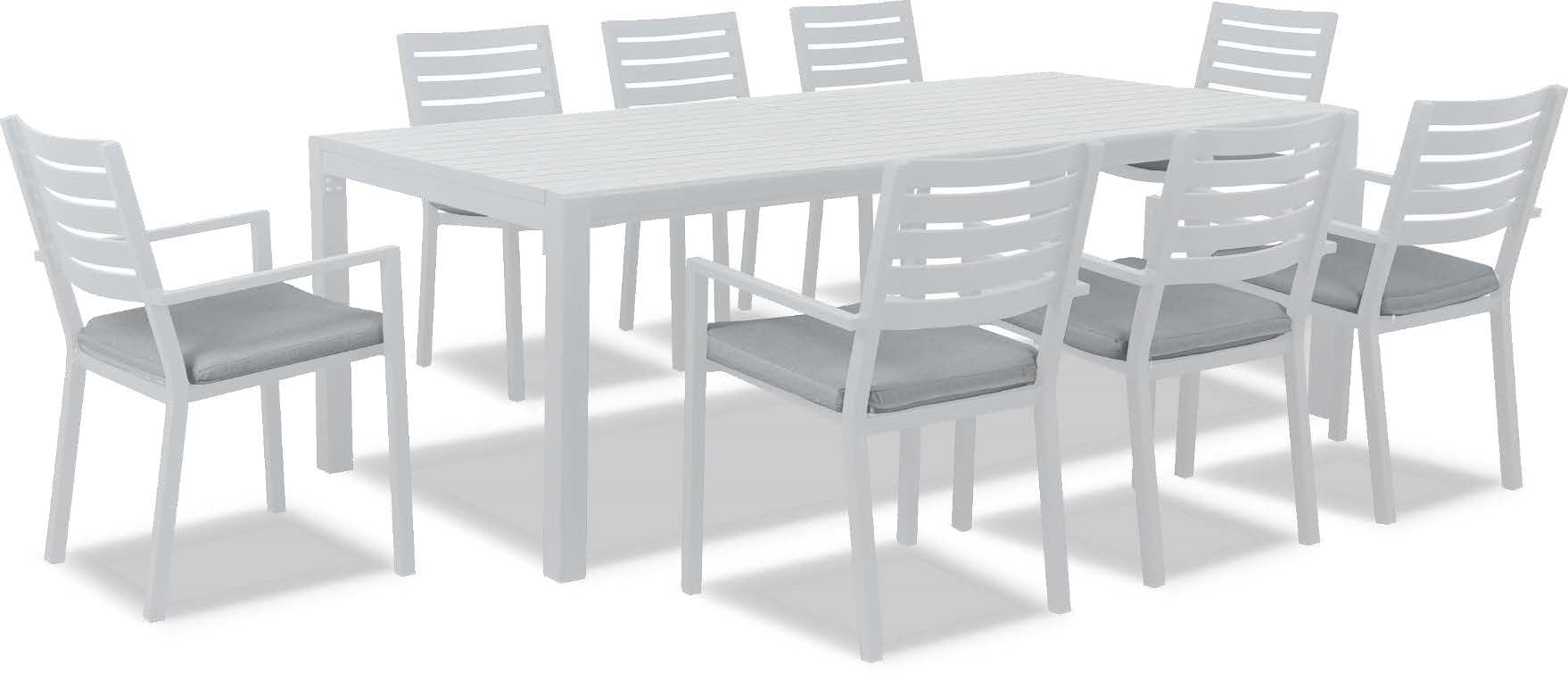 Aluminium Slatted Outdoor Table