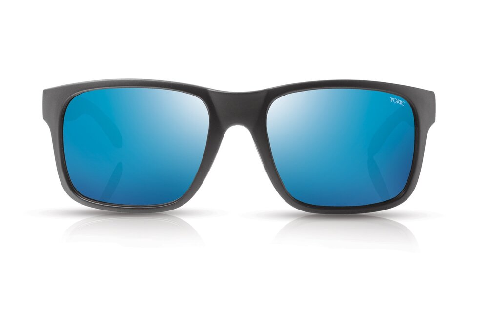 Tonic Mo Sunglasses - Matt Black - Blue Mirror Lens