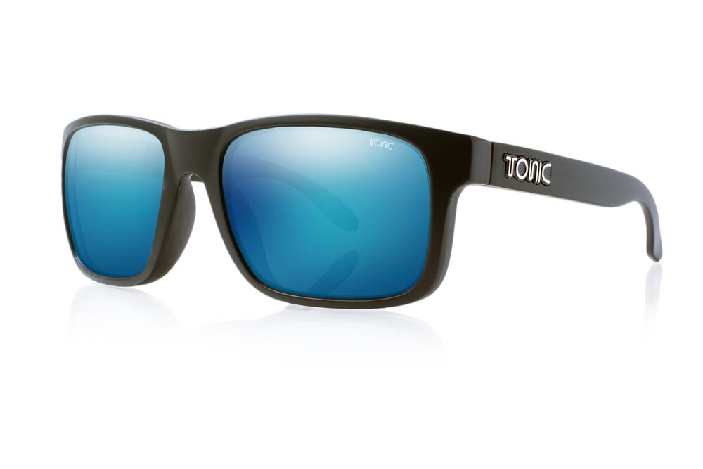 Tonic Mo Sunglasses - Matt Black - Blue Mirror Lens