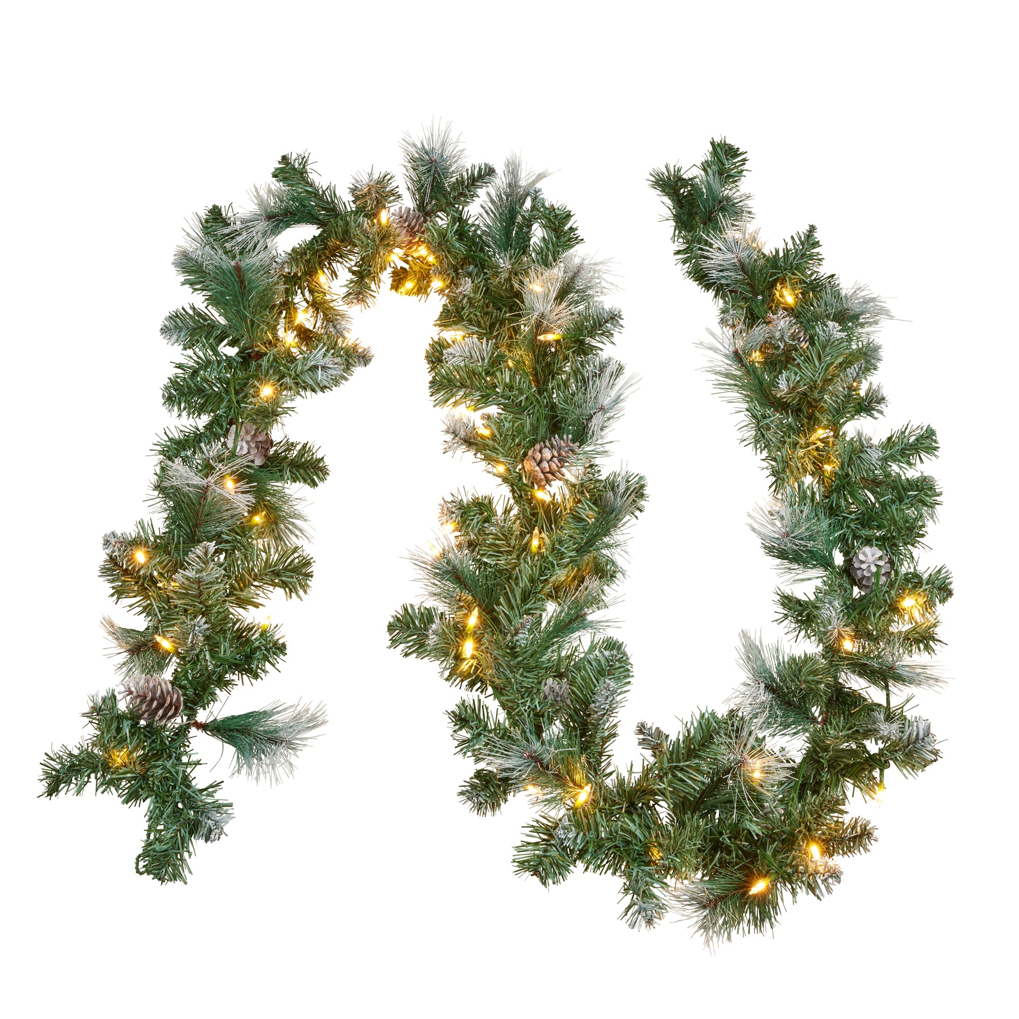 Garland With Lights Bayville Pine