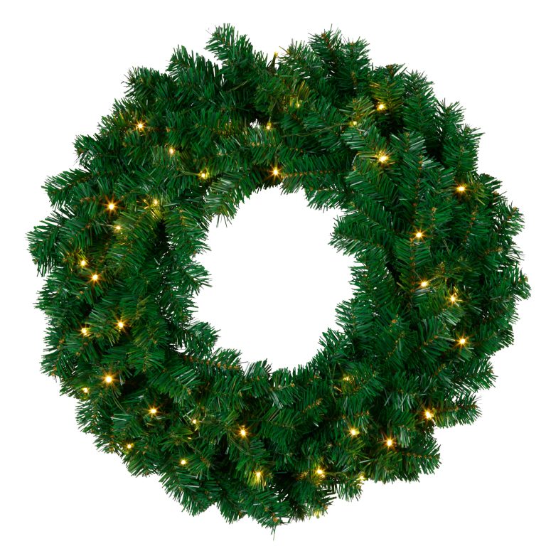 Chadwick Green 61cm Wreath/Lights