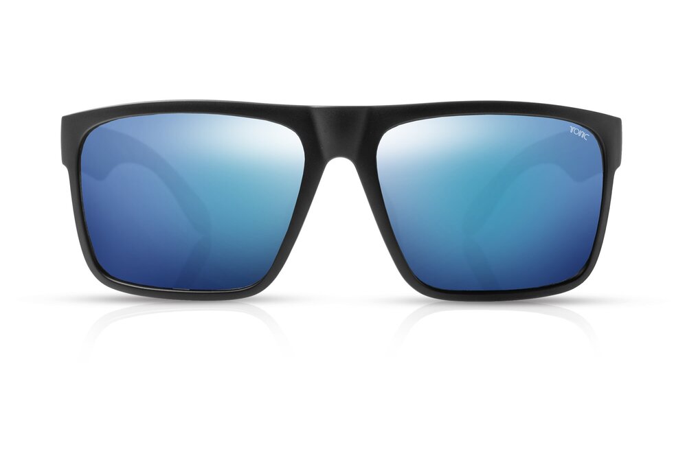 Tonic Outback Sunglasses - Matt Black - Blue Lens